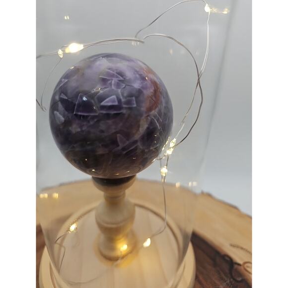 Amethyst Sphere With Case 60mm - Picture 7 of 10